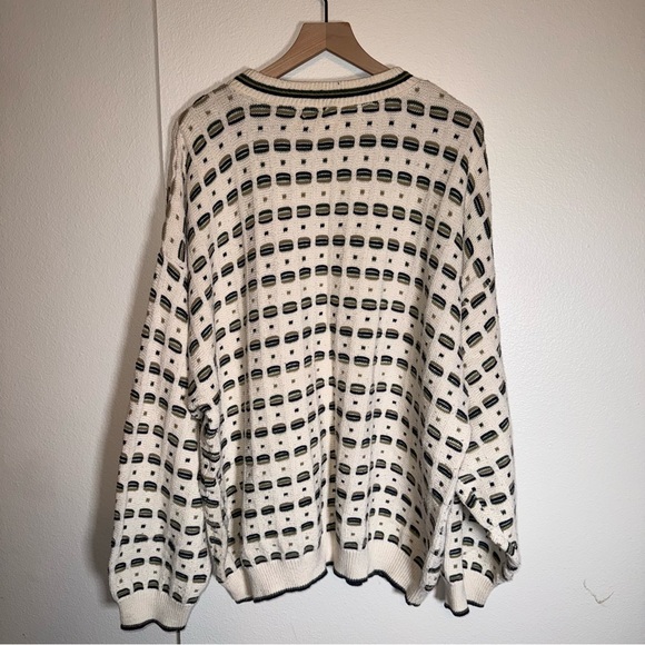 VINTAGE NORTHCREST oversized eclectic grandpa textured chunky knit crewneck 3X - Picture 5 of 5